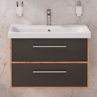 Тумба подвесная MELBOURNE 80 /дуб/серый/ AQUA DE MARCO 2080GCMEL/H/V.2.0 — фото 1, Тумбы под раковину