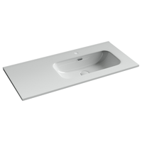 Раковина накладная мебельная CERAMICANOVA Element чаша справа с отверстием под смеситель 1010x465x180 мм цвет белый CN7003R — фото 1, Раковины встраиваемые сверху