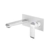 Товар: Смеситель для раковины встраиваемый Rose R21F R2141F, белый/хром - фото 1 Смеситель для раковины встраиваемый Rose R21F R2141F, белый/хром — фото 1, Смесители для раковины