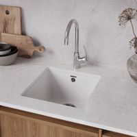 Кухонная мойка Lemark SINARA 400-U подстольного монтажаиз кварцгранита, Грей арт-9910063 — фото 2, Кухонные мойки