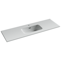 CN7028 Раковина мебельная накладная Compact 1210x395x170, цвет белый — фото 1, Раковины встраиваемые сверху