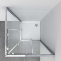 Душевой уголок Soft , 1000*1000, вороненая сталь, стекло прозрачное арт-VSS-3SO100CLGM — фото 1, Квадратные душевые уголки