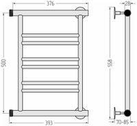 Полотенцесушитель водяной Стилье Минор 0601 500х400 (2+2+2) П Без покрытия арт-00601-5040 — фото 4, Водяные полотенцесушители