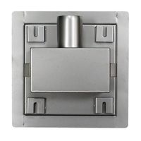 Трап для душа AZARIO 150х150 цельнометаллический, решетка "под плитку", горизонтальный выпуск арт-AZZ1TILE150 — фото 3, Трапы для душа