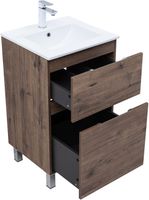 Товар: Тумба с раковиной Aquanet Алвита new 50 (Flat) напольная 2 ящ. цв.дуб веллингтон табак 00345674 - фото 4 Тумба с раковиной Aquanet Алвита new 50 (Flat) напольная 2 ящ. цв.дуб веллингтон табак 00345674 — фото 4, Тумбы с раковиной