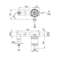 Товар: Смеситель для раковины Bossini Aki Z00731.030+Z00801 настенный встраиваемый со встраиваемой частью в комплекте цвет хром Z00731.030+Z00801 - фото 2 Смеситель для раковины Bossini Aki Z00731.030+Z00801 настенный встраиваемый со встраиваемой частью в комплекте цвет хром Z00731.030+Z00801 — фото 2, Смесители для раковины