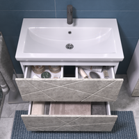 Тумба под раковину VIGO Geometry 80 напольная бетон арт-025 бетон — фото 4, Тумбы под раковину