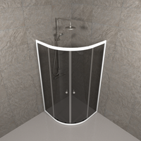 ДШ "Грэй 100*100*187,5" 1/4 круга, Белый (2 места) арт-Щ0000056011 — фото 3, Душевые уголки четверть круга