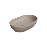 раковина накладная PURA 60x37 без перелива серый беж матовый арт-883405 — фото 2, Раковины накладные