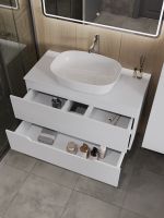 Товар: Orange Line Li-100TuwMDF+B08-500W тумба с раковиной подвесная 100 см, белый Li-100TuwMDF+B08-500W - фото 4 Orange Line Li-100TuwMDF+B08-500W тумба с раковиной подвесная 100 см, белый Li-100TuwMDF+B08-500W — фото 4, Тумбы с раковиной