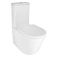 Унитаз-компакт Azario LANDER 410х665х835 напольный, безободковый, в комплекте с быстросъемным сиденьем "Микролифт" арт-AZ-1299A — фото 1, Напольные унитазы