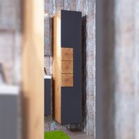 Пенал Бриклаер Форест 35 см, дуб золотой/антрацит 4627125414671 — фото 1, Пеналы для ванной комнаты