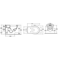 Товар: Унитаз GLOBO PAESTUM подвесной цвет белый PAS03BI - фото 3 Унитаз GLOBO PAESTUM подвесной цвет белый PAS03BI — фото 3, Подвесные унитазы