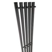 Полотенцесушитель электрический INARO ПРОФИЛЬНЫЙ 1500х240 правый, скр.монтаж, СНШ, черный матовый(RAL 9005), (Ferrum, 8 крючков), Маргроид арт-Inaro-15024-1081-9005R — фото 2, Электрические полотенцесушители