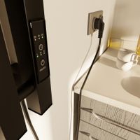 Полотенцесушитель электрический INARO ПРОФИЛЬНЫЙ 800х240 правый, скр.монтаж, СНШ, черный матовый(RAL 9005), (Ferrum, 10 крючков), Маргроид арт-Inaro-8024-1081-9005R — фото 4, Электрические полотенцесушители