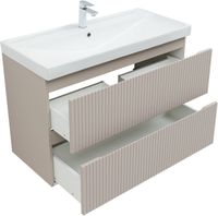 Тумба под раковину Aquanet Джейн (Flat) 90 бежевый 00343978 — фото 6, Тумбы под раковину