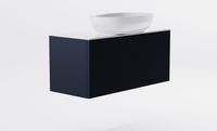 Товар: Тумба М-40 Slim 100см 1ящ RAL7024 мат./волна, раковина Атрия бел гл., столешница Solid бел гл. арт-4631177714689 - фото 2 Тумба М-40 Slim 100см 1ящ RAL7024 мат./волна, раковина Атрия бел гл., столешница Solid бел гл. арт-4631177714689 — фото 2, Тумбы с раковиной