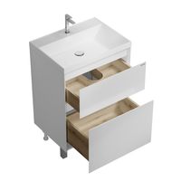 Тумба напольная "МЕРКАДО-60 см" с 2-я ящ. белая матовая (ум. Classica-60) арт-106070 — фото 5, Тумбы под раковину