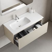 Тумба подвесная SANCOS Snob R 1.0 995х445х406, c одним ящиком оснащенным доводчиками, Beige Soft , арт. арт-SNR1.0100LCE — фото 4, Тумбы под раковину