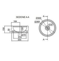 Раковина Scarabeo GIOVE накладная без перелива без отверстий цвет белый арт-8034 — фото 3, Раковины накладные