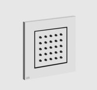 Форсунка, Gessi, Body Jets, боковая, форма-прямоугольная, ширина, мм-98, глубина, мм-10, высота, мм-98, тип установки-встраиваемая, регулируемая, угол поворота-11, внутреннюю часть-необходимо заказать, цвет-хром арт-32984.031 — фото 2, Душевые форсунки