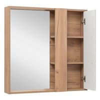 Зеркальный шкаф MELBOURNE 80 /универсальный/дуб/белый/ AQUA DE MARCO 1080WCMEL/V.2.0 — фото 5, Зеркальные шкафы в ванную