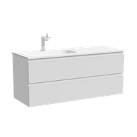 Товар: Тумба подвесная SANCOS Folk левая 1195х445х500, c двумя ящиками оснащенными доводчиками, Bianco, арт.FL120LW - фото 5 Тумба подвесная SANCOS Folk левая 1195х445х500, c двумя ящиками оснащенными доводчиками, Bianco, арт.FL120LW — фото 5, Тумбы под раковину
