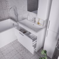 Тумба напольная "НЕО-80 см" с 2-я ящ. белая (ум.Фостер-80) арт-108019-1K — фото 3, Тумбы под раковину