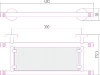 Полка Полка Сунержа Каньон стеклянная / L 400 Золото 03-3003-0400 — фото 1, Полки для полотенец