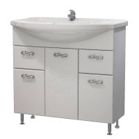 тумба Версаль 85 (Элеганс 85) DB2 напольная, белая без умывальника MFR14766WT — фото 1, Комоды и тумбы для ванной комнаты