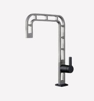 Смеситель для кухни Webert One-A ON921202441, черный/сталь — фото 1, Смесители для кухни