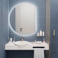 Зеркало с LED-подсветкой MOON (100*120) /AQUA DE MARCO Moon100/120 — фото 5, Зеркала в ванную комнату