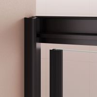 Душевая дверь RGW PA-02B NEW 120x185, профиль черный, стекло прозрачное/6 мм, арт-41080212-14 — фото 3, Распашные душевые двери