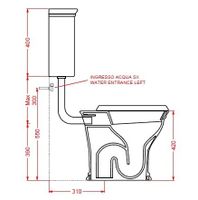 Бачок Artceram Civitas на средней трубе цвет белый арт-CIC007 01 00 — фото 2, Смывные бачки скрытого монтажа