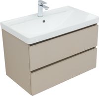Тумба с раковиной Aquanet Вега 2.0 80 2 ящ. цв.бежевый (раковина Flat) 00344774 — фото 6, Тумбы с раковиной