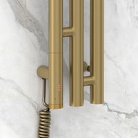 Полотенцесушитель электрический Сунержа Терция 3.0 1500х106 левый Золотой шёлк арт-32-5844-1511 — фото 2, Электрические полотенцесушители