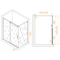 Душевой уголок RGW TO-44 (TO-14 + Z-050-2) 1600x1000 02074460-11 — фото 1, Душевые уголки