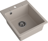 GRANFEST Мойка URBAN 242 1-чаша 420*490мм песочный арт.GF-UR- 242 песочный — фото 1, Кухонные мойки
