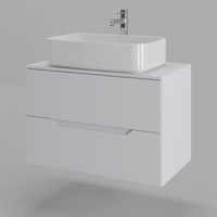 Orange Line Li-80TuwMDF+B07-600W тумба с раковиной подвесная 80 см, белый Li-80TuwMDF+B07-600W — фото 1, Тумбы с раковиной