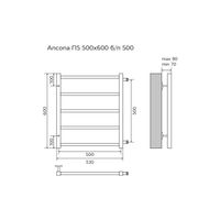 Товар: Полотенцесушитель водяной AZARIO ANCONA 500/600 квадрат, 5 секций, боковое подключение, 3/4", хром арт-AZ71556 - фото 4 Полотенцесушитель водяной AZARIO ANCONA 500/600 квадрат, 5 секций, боковое подключение, 3/4", хром арт-AZ71556 — фото 4, Водяные полотенцесушители