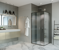 Душевая стенка ALEX BAITLER 6 серия SG61B90 прозрачное стекло — фото 1, Душевые перегородки