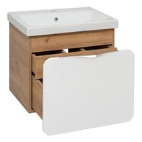 Тумба подвесная SKANDI 60 /дуб золотой Крафт/ AQUA DE MARCO 2060CRAFTCSCA/H — фото 3, Тумбы под раковину