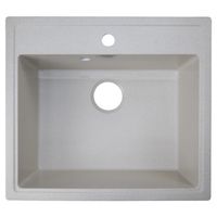 Кухонная мойка AZARIO Onda 565x505x200 искусственный мрамор, сифон в комплекте, цвет бежевый арт-CS00105220 — фото 4, Кухонные мойки