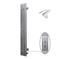 Полотенцесушитель Пэк сп Вектор кв 4 120*15 матовый хром арт-ПэкспВекторкв4120*15матхр — фото 1, Электрические полотенцесушители