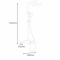 Товар: Душевая система AZARIO с поворотным изливом, керамический картридж, черный матовый арт-AZ-801-2B - фото 6 Душевая система AZARIO с поворотным изливом, керамический картридж, черный матовый арт-AZ-801-2B — фото 6, Душевые стойки