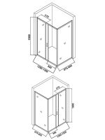 Товар: Orange душевой уголок без поддона с раздвижной дверкой, матовый черный арт-E23-13090TB - фото 5 Orange душевой уголок без поддона с раздвижной дверкой, матовый черный арт-E23-13090TB — фото 5, Прямоугольные душевые уголки