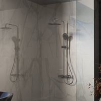 Душевая стойка Rondo с изливом, вороненая сталь арт-VSFS-1R1GM — фото 3, Душевые стойки