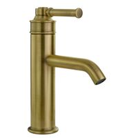 ERMITAGE MINI См-ль д/раковины моноком., ручка сверху латунь, донный клапан "click-clack", бронза арт-31414 — фото 1, Смесители для раковины