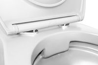 Унитаз подвесной Azario Keras 370х520х360 безободковый, с быстросъемным сиденьем микролифт, белый глянцевый арт-AZ-99046W — фото 5, Подвесные унитазы
