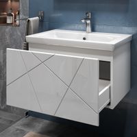 Тумба под раковину VIGO Geometry 70 подвесная белый арт-034 — фото 4, Тумбы под раковину